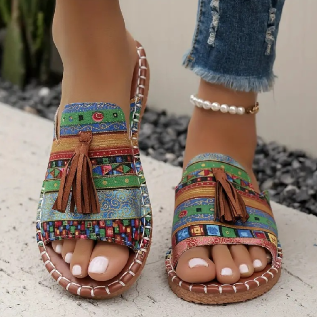 Women's Sandals | Open Toe Tassel Slide