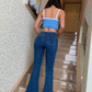 Yissel Jeans | Hoge Taille Denim Uitlopende Jeans