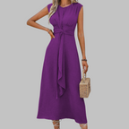 Dames Midi Jurk met Open Schouders