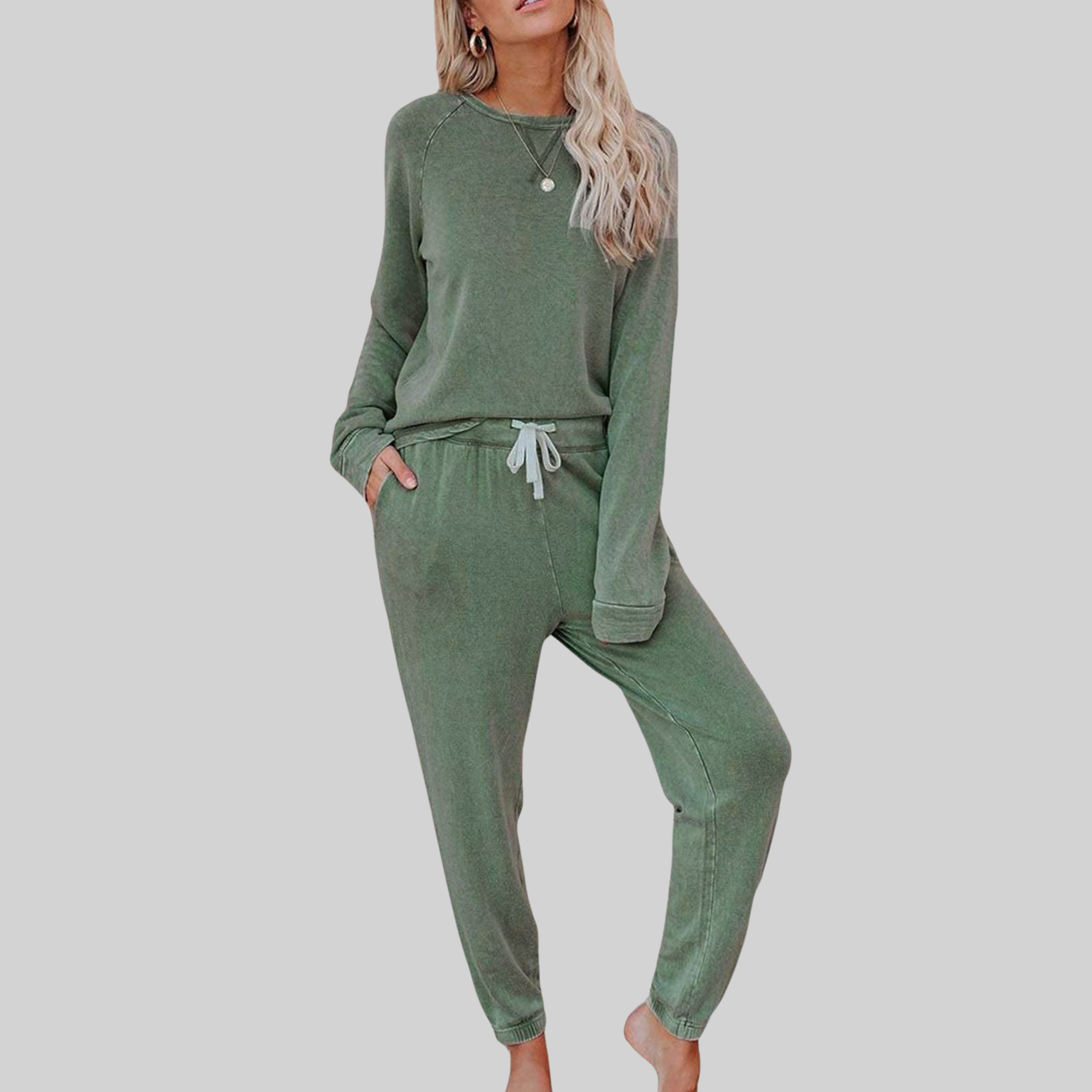 Dames Casual Lounge Set Lange Mouwen