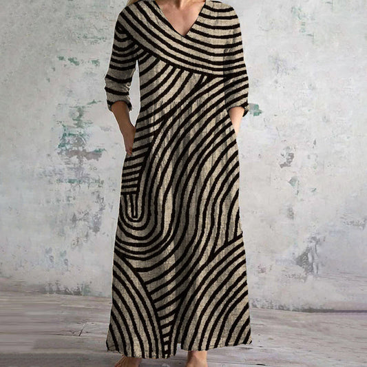 Women's Striped Maxi Dress