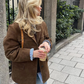 Benet Mantel | Oversized Suede Trench Coat