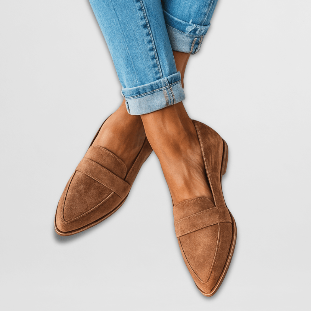 Dames Orthopedische Suède Loafers Zacht