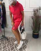 Dames Hoodie Mini Jurk Relaxed Fit