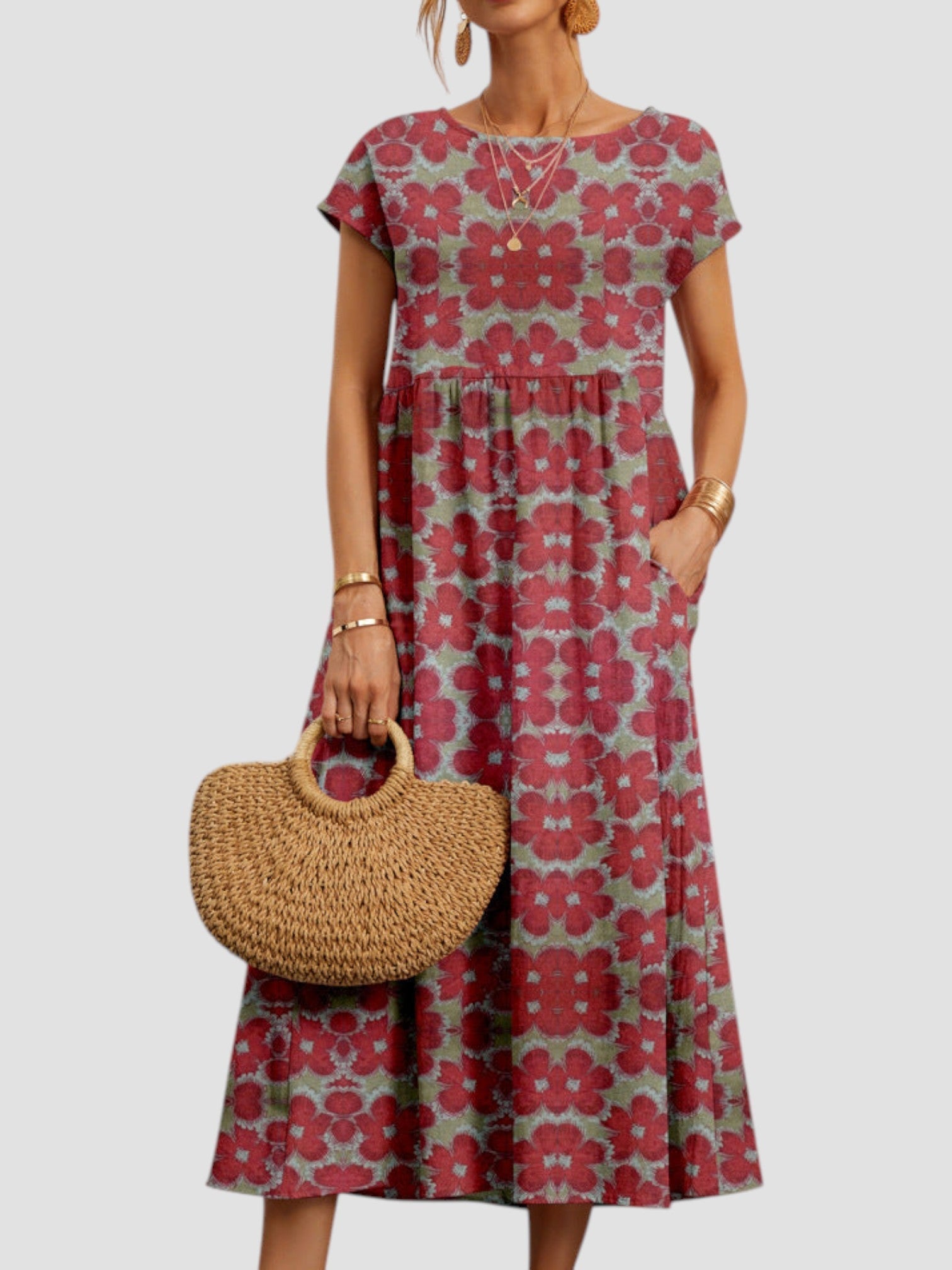 Dames Vintage Maxi Jurk