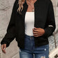 Valentina Vest | Dames Herfst Gebreid Vest met Rits, Geribde Zoom en Lange Mouwen