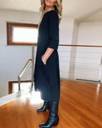 Dames Midi Jurk Elegante Pasvorm