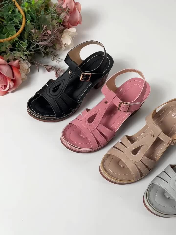 Dames Blokhak Sandalen met Demping