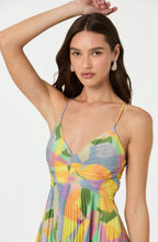 Dames Geplooide Maxi Jurk met Kruisband Achterkant