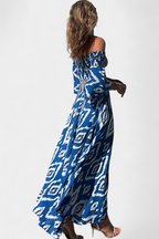 Dames Off Shoulder Maxi Jurk Bloemenprint