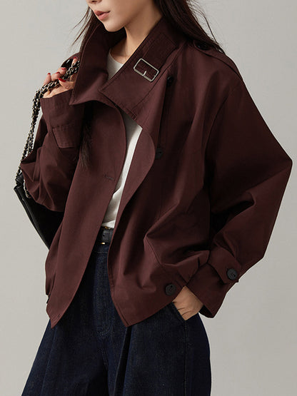 Xindie Jas | Herfst Cropped Trench Jas