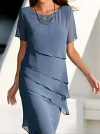 Dames Luxe Midi Jurk Tijdloos