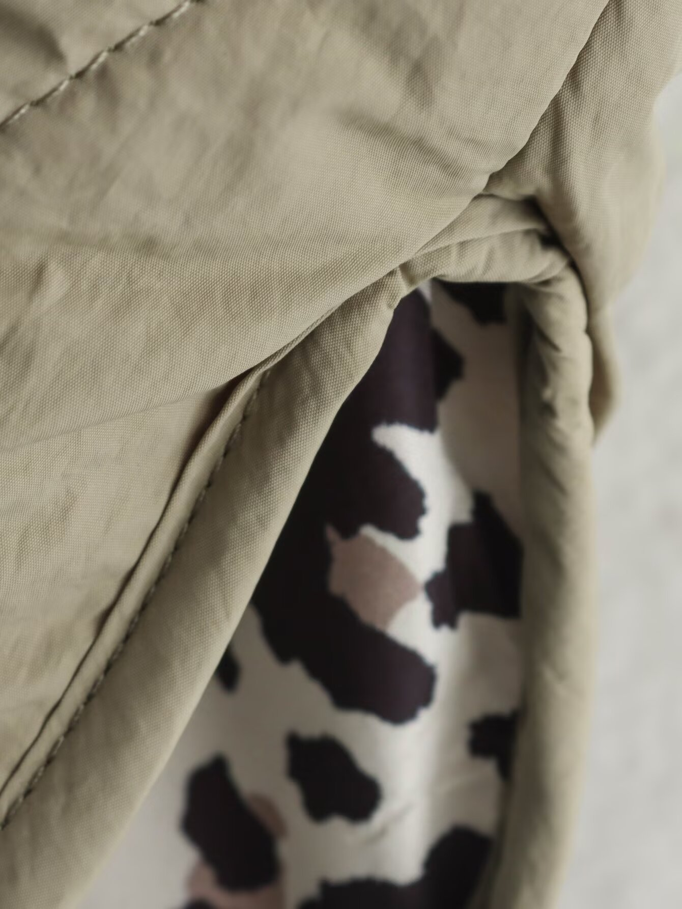 Xylia Jas | Dames Herfst Gewatteerde Jas met Luipaarddetails