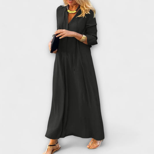 Dames Comfortabele Maxi Jurk met Relaxte Pasvorm