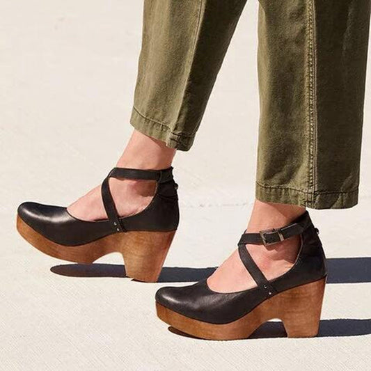 Women's Wedge Sandals Closed Toe Ankle Strap