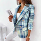 Ornetta Blazer | Chique Geruite Dubbelzijdige Blazer