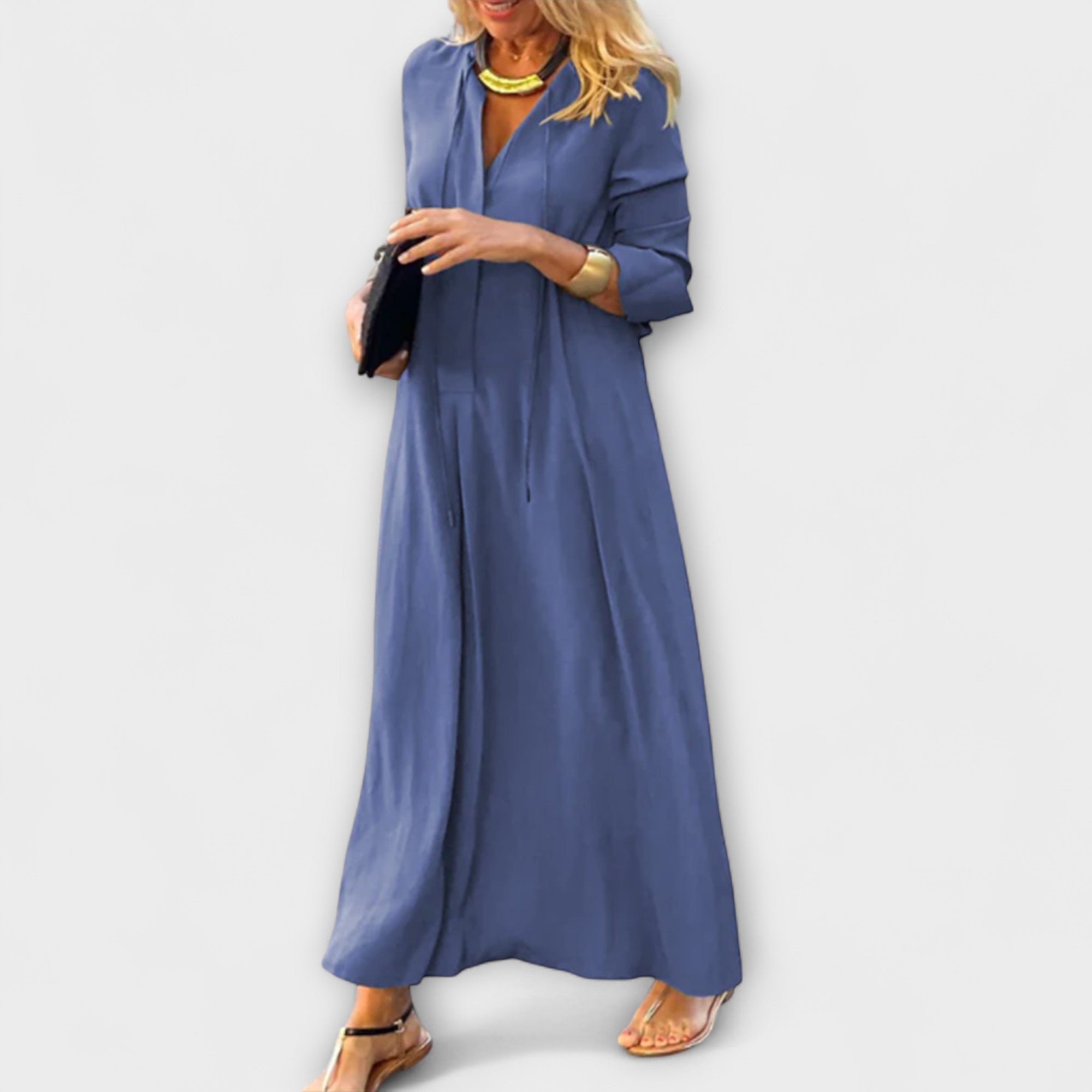 Dames Comfortabele Maxi Jurk met Relaxte Pasvorm
