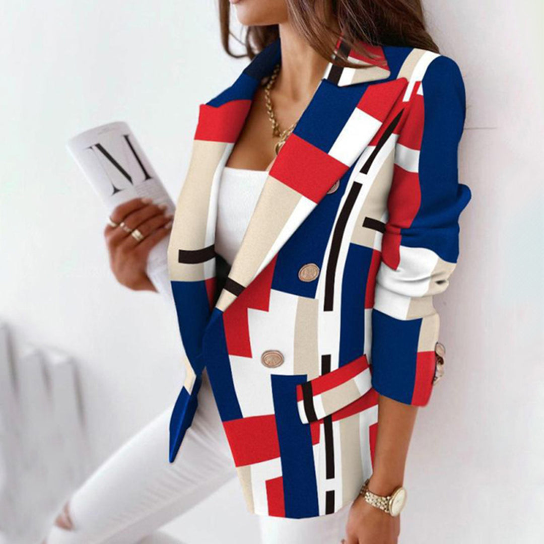 Ornetta Blazer | Chique Geruite Dubbelzijdige Blazer