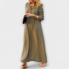 Dames Comfortabele Maxi Jurk met Relaxte Pasvorm
