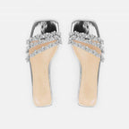 Dames Platte Sandalen met Strass Details