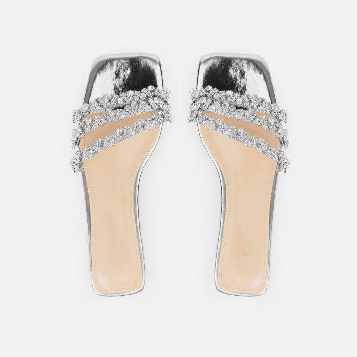 Dames Platte Sandalen met Strass Details