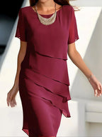 Dames Luxe Midi Jurk Tijdloos