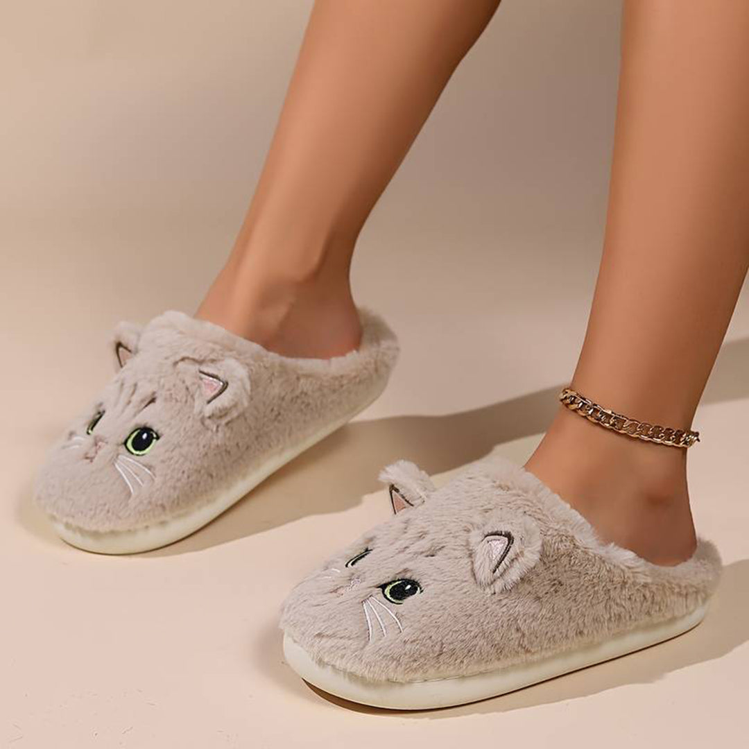 Feona Pantoffels | Fluffy Kattenpantoffels