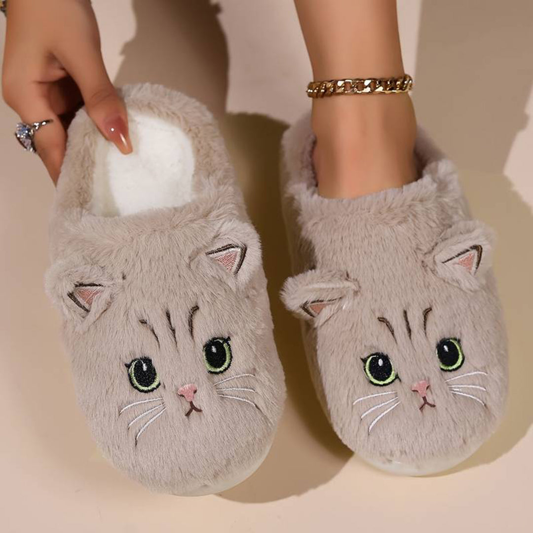 Feona Pantoffels | Fluffy Kattenpantoffels