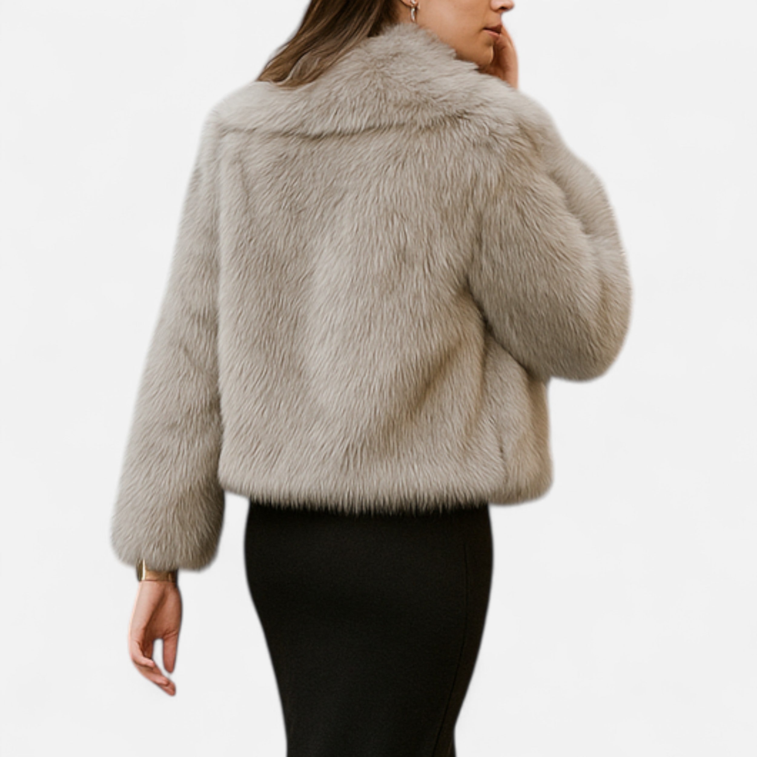Dames Bordeaux Winterjas Klassieke Stijl