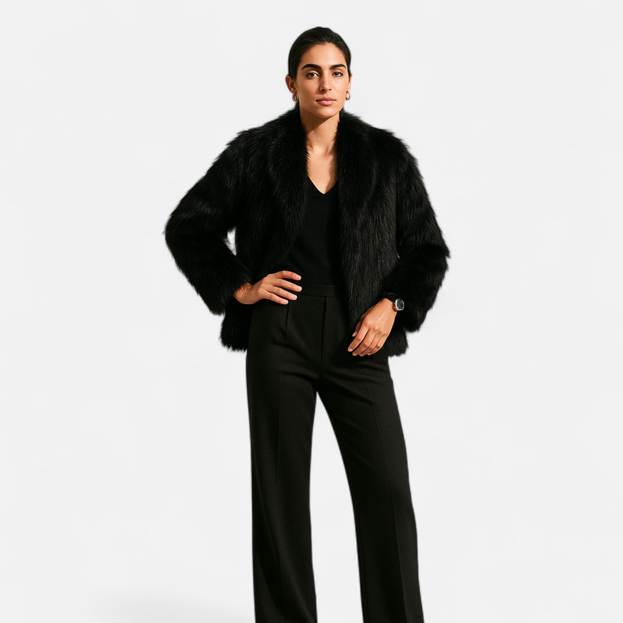 Dames Bordeaux Winterjas Klassieke Stijl