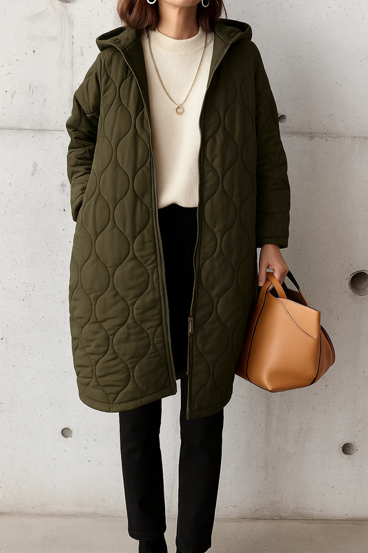 Xera Jas | Dames Herfst Gewatteerde Jas met Capuchon