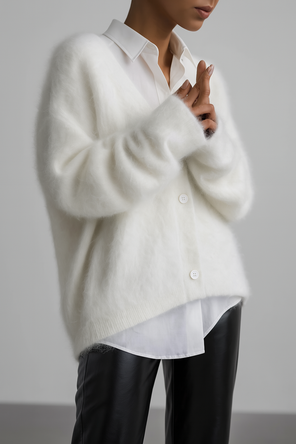 Wilhelmina Vest | Dames Winter Fluffy Gebreid Cashmere Vest