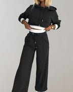 Dames Twee Delige Trainingspak Set met Hoodie
