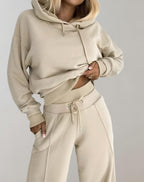 Dames Twee Delige Trainingspak Set met Hoodie