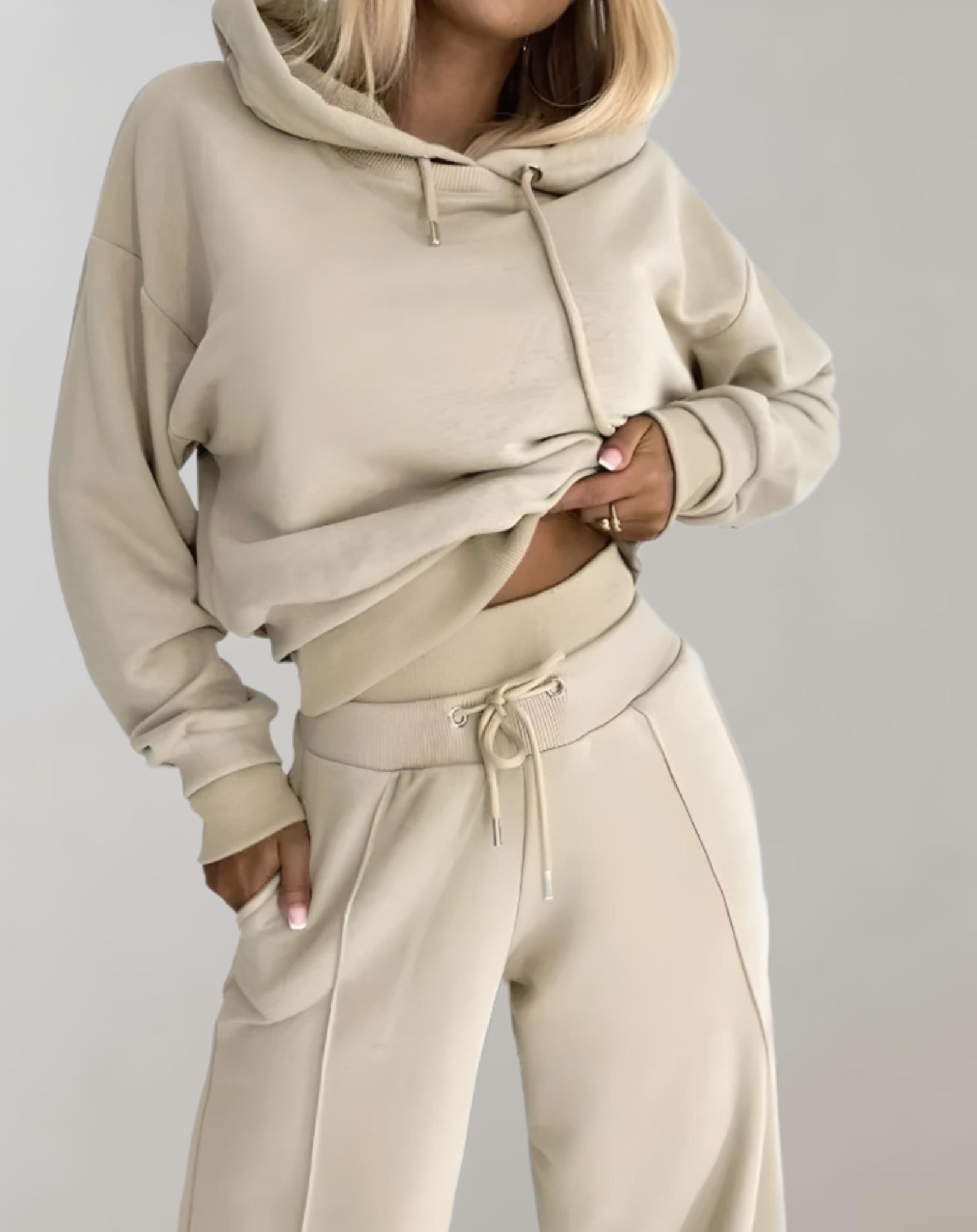 Dames Twee Delige Trainingspak Set met Hoodie
