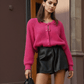 Wenona Vest | Dames Herfst Gebreid Wol Vest met Lange Mouwen