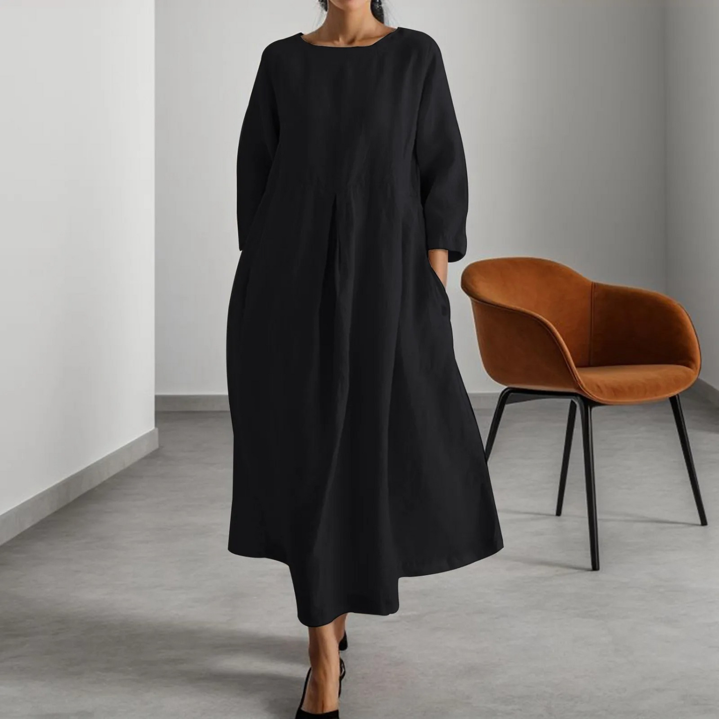 Shirin Jurk | Lange Linnen Jurk
