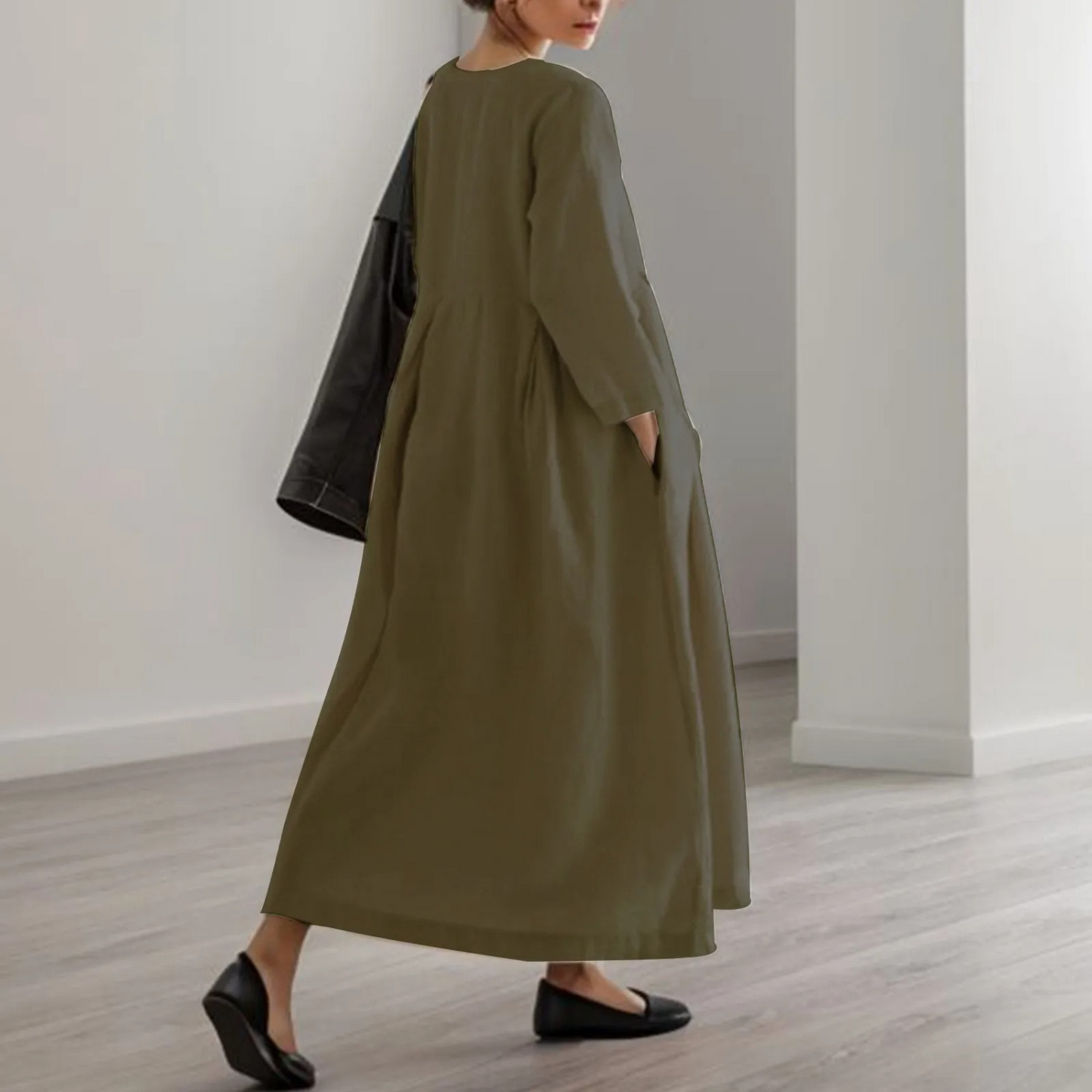 Shirin Jurk | Lange Linnen Jurk