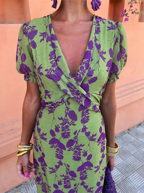 Dames Maxi Jurk Bloemenprint Ontwerp