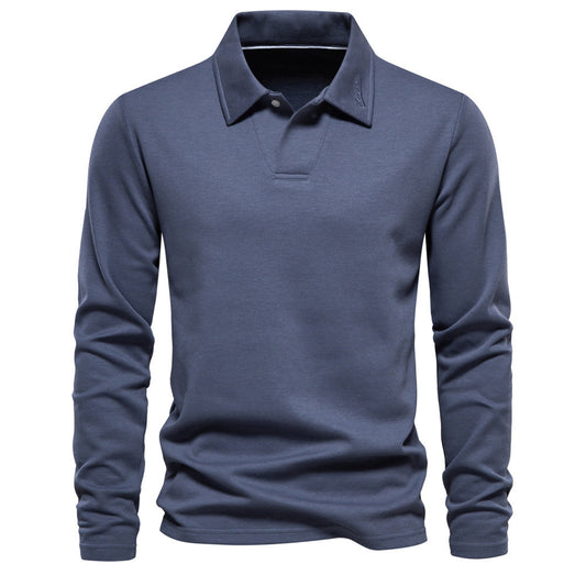 Izaak Heren Poloshirt | Poloshirt met Lange Mouwen en Kraag