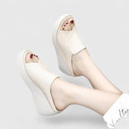Dames Platform Instap Sandalen Open Teen
