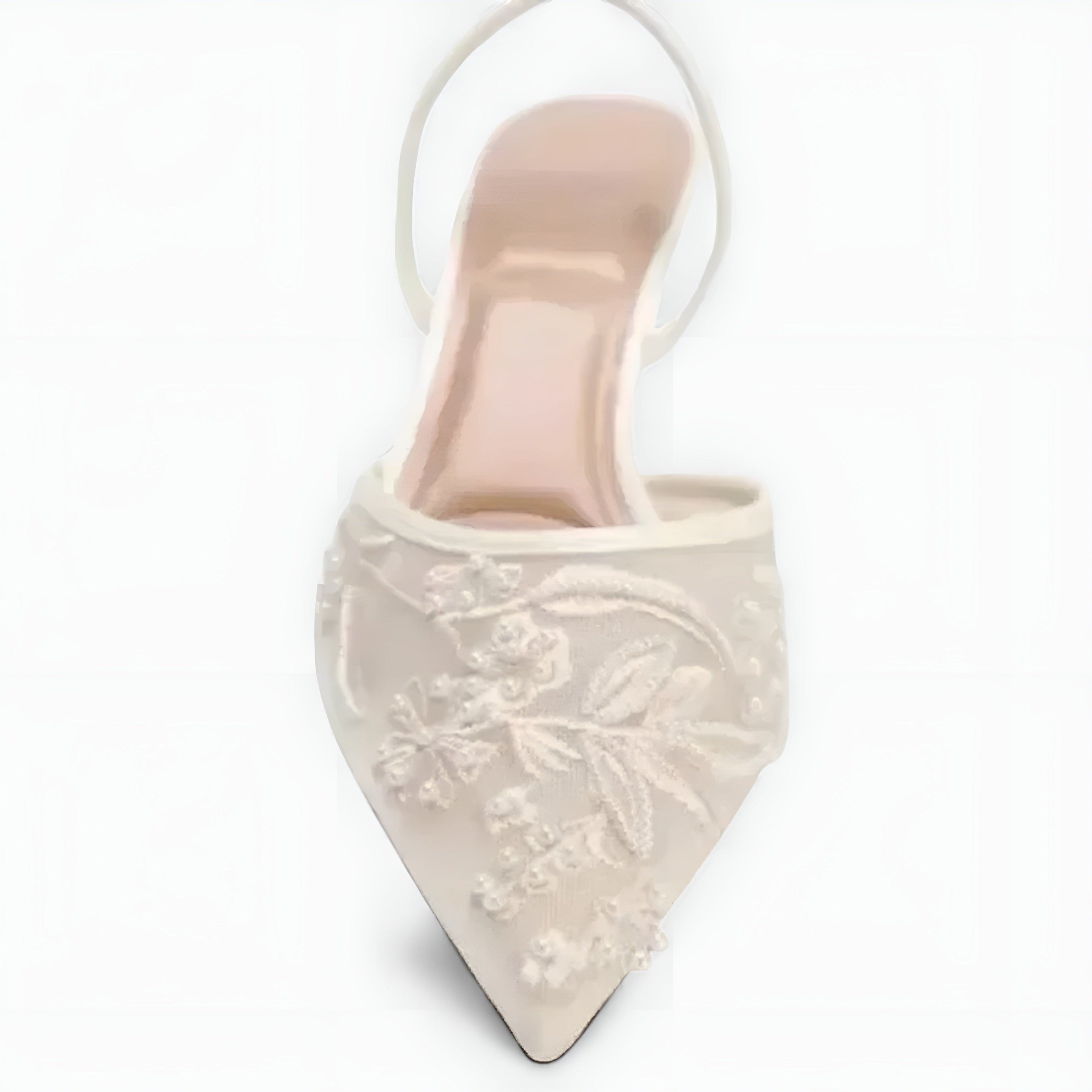 Dames Mesh Slingback Hakken Bloemenprint
