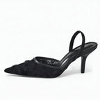Dames Mesh Slingback Hakken Bloemenprint