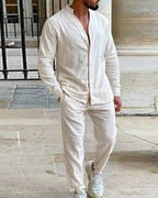 Men's Linen Co-ord Set Summer Style