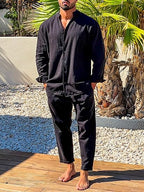 Men's Linen Co-ord Set Summer Style