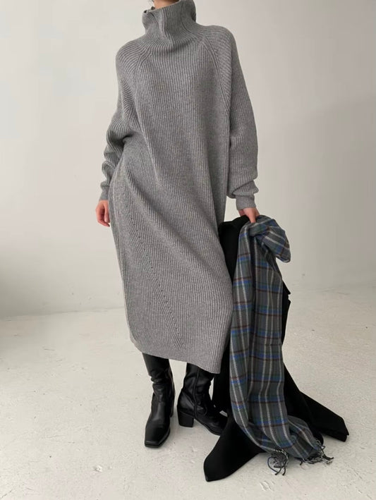 Ysobel Jurk | Herfst Lange Gebreide Maxi Jumper Jurk