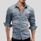 Heren Slim Fit Denim Overshirt Montarello