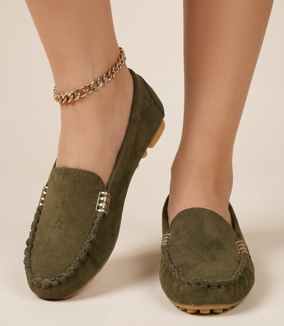 Women's Loafers with Metal Detail