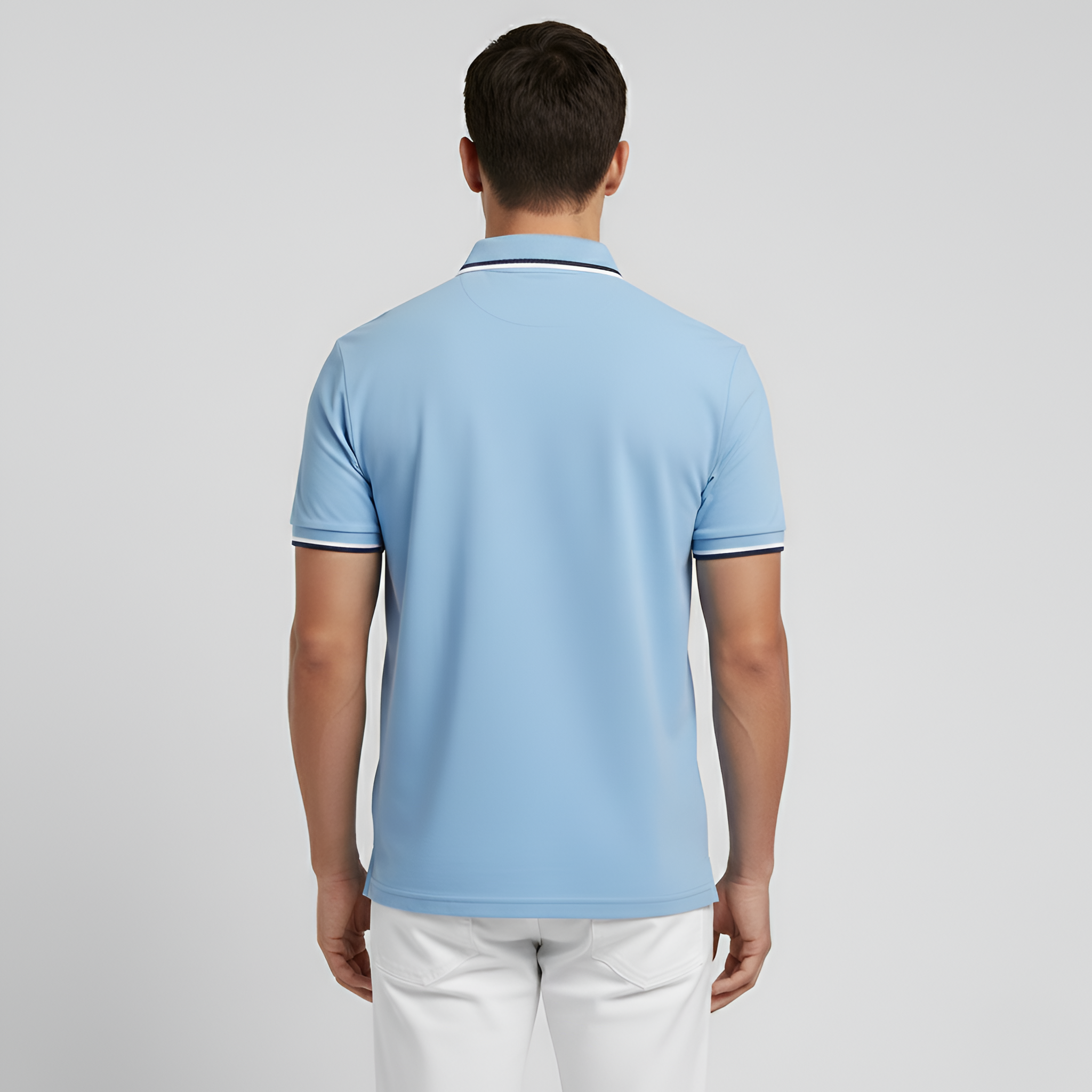 Heren Slim Fit Polo met Borstzak Montarello