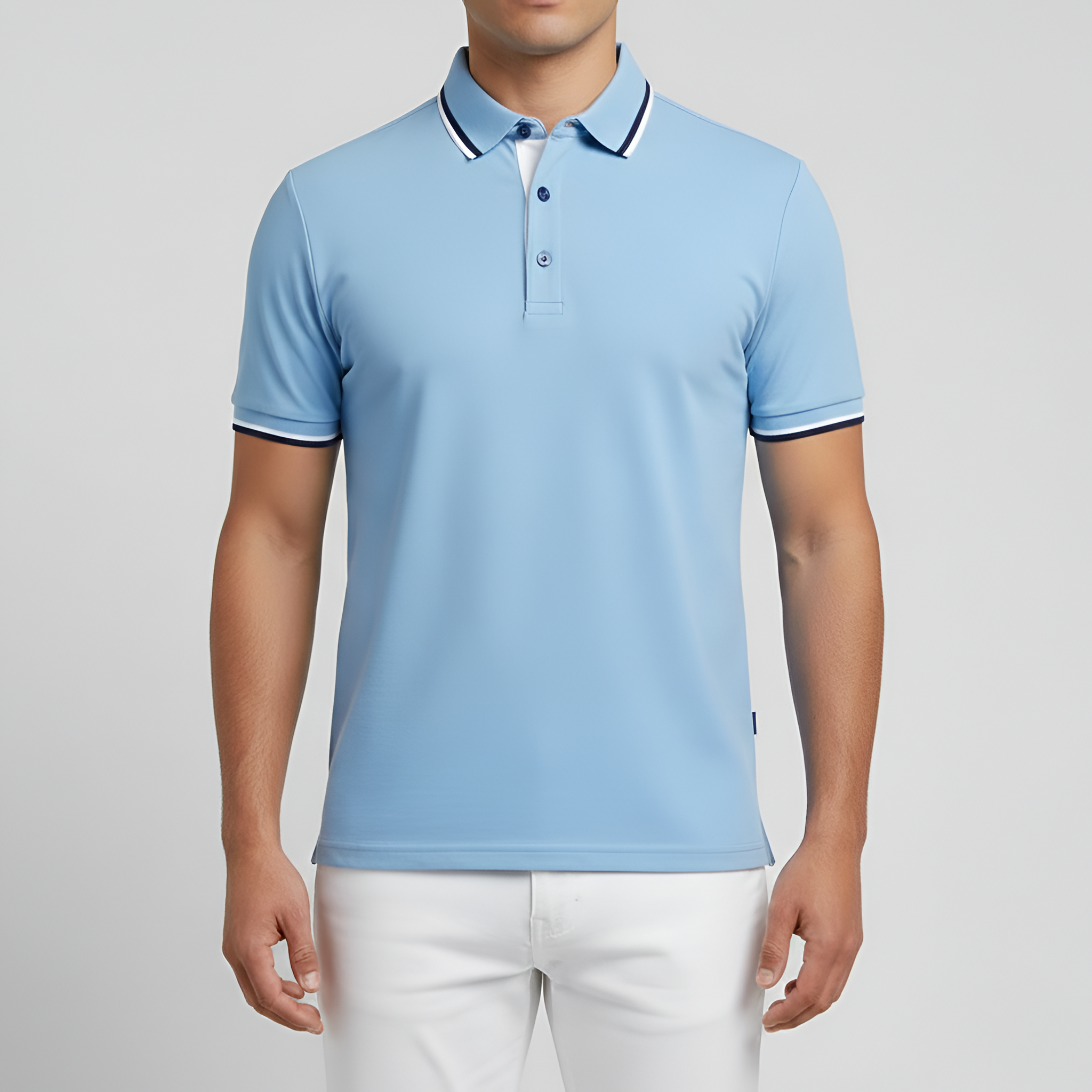 Heren Slim Fit Polo met Borstzak Montarello